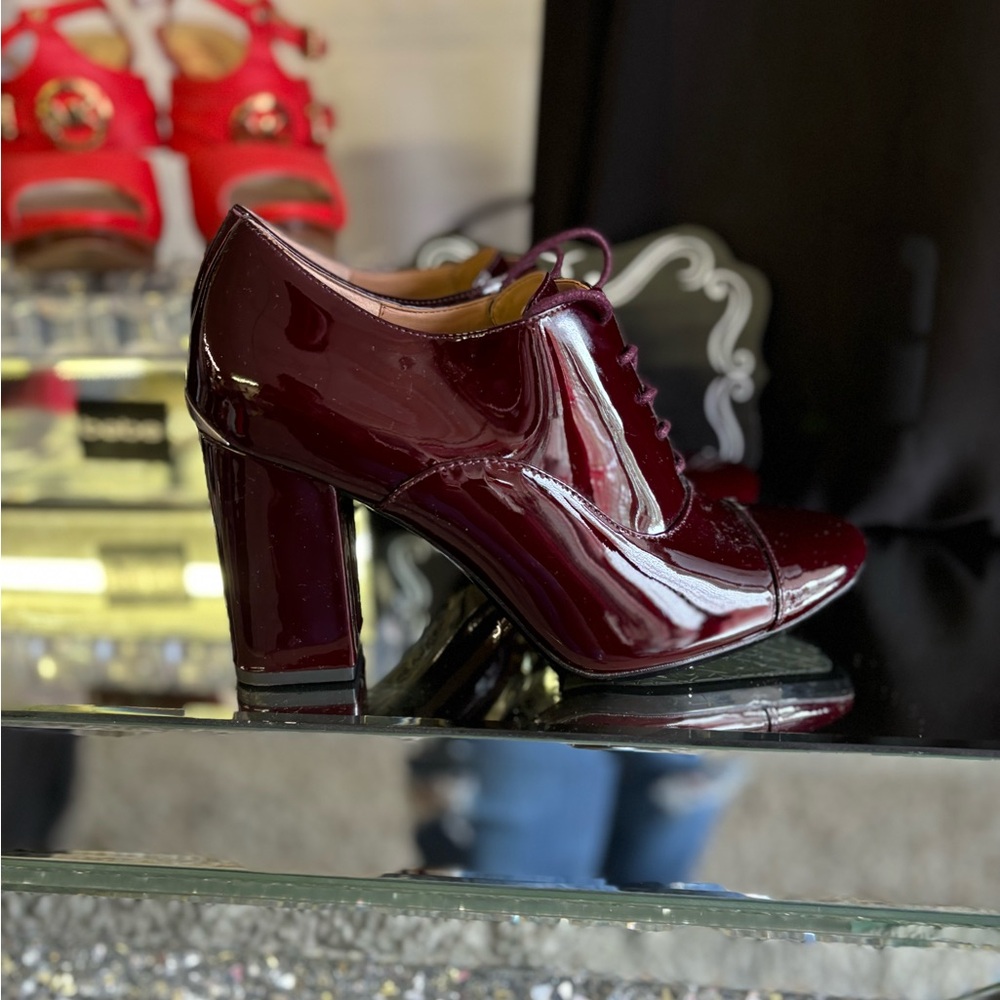 Calvin Klein Burgandy Block Heels